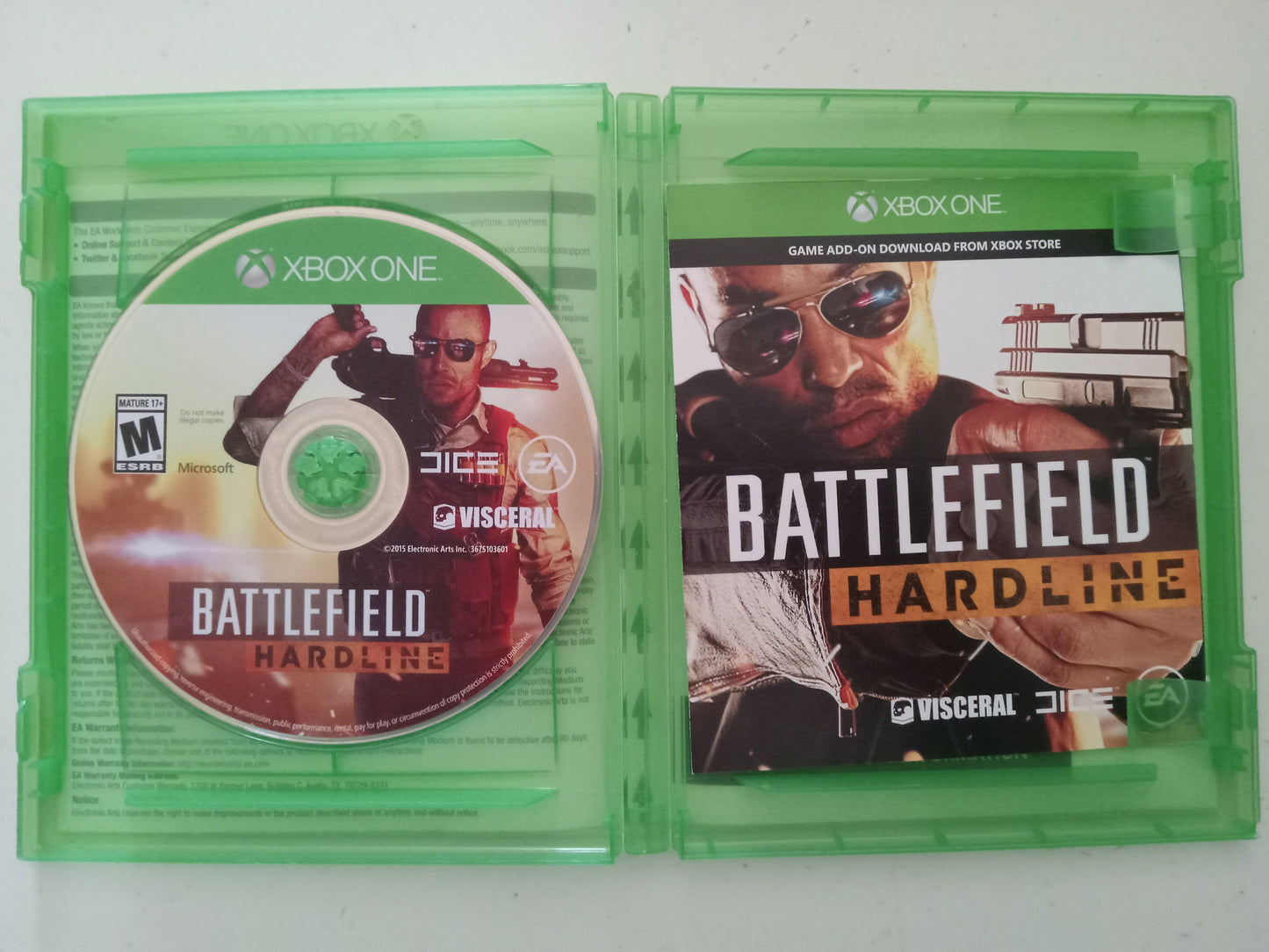 Battlefield Hardline, Xbox One Video Game, Rated M, USED