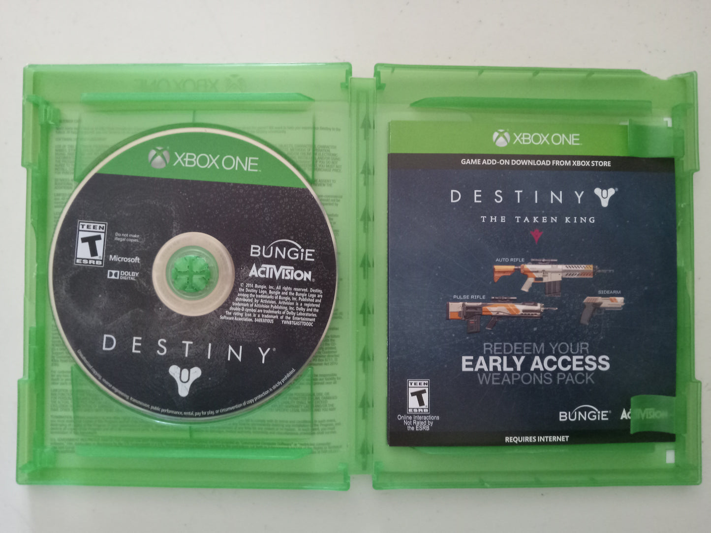 Destiny, The Taken King, Legendary Ed. Xbox One Video Game, Rated T, USED
