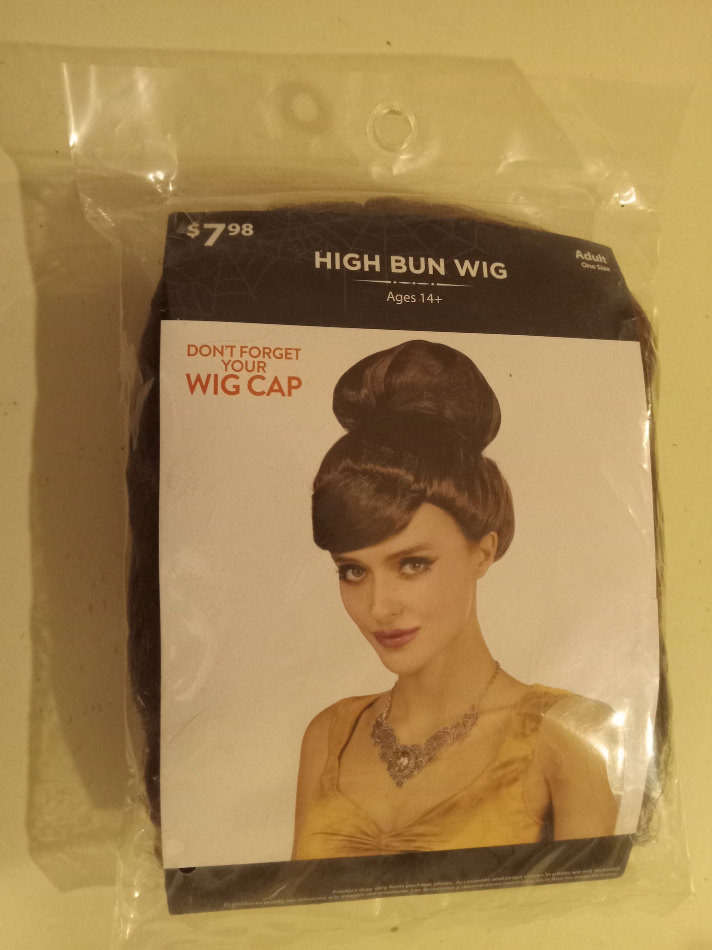 Formal Bun Hair Wig High Society Sophisticated Lady Style Halloween Costume Accessory NEW