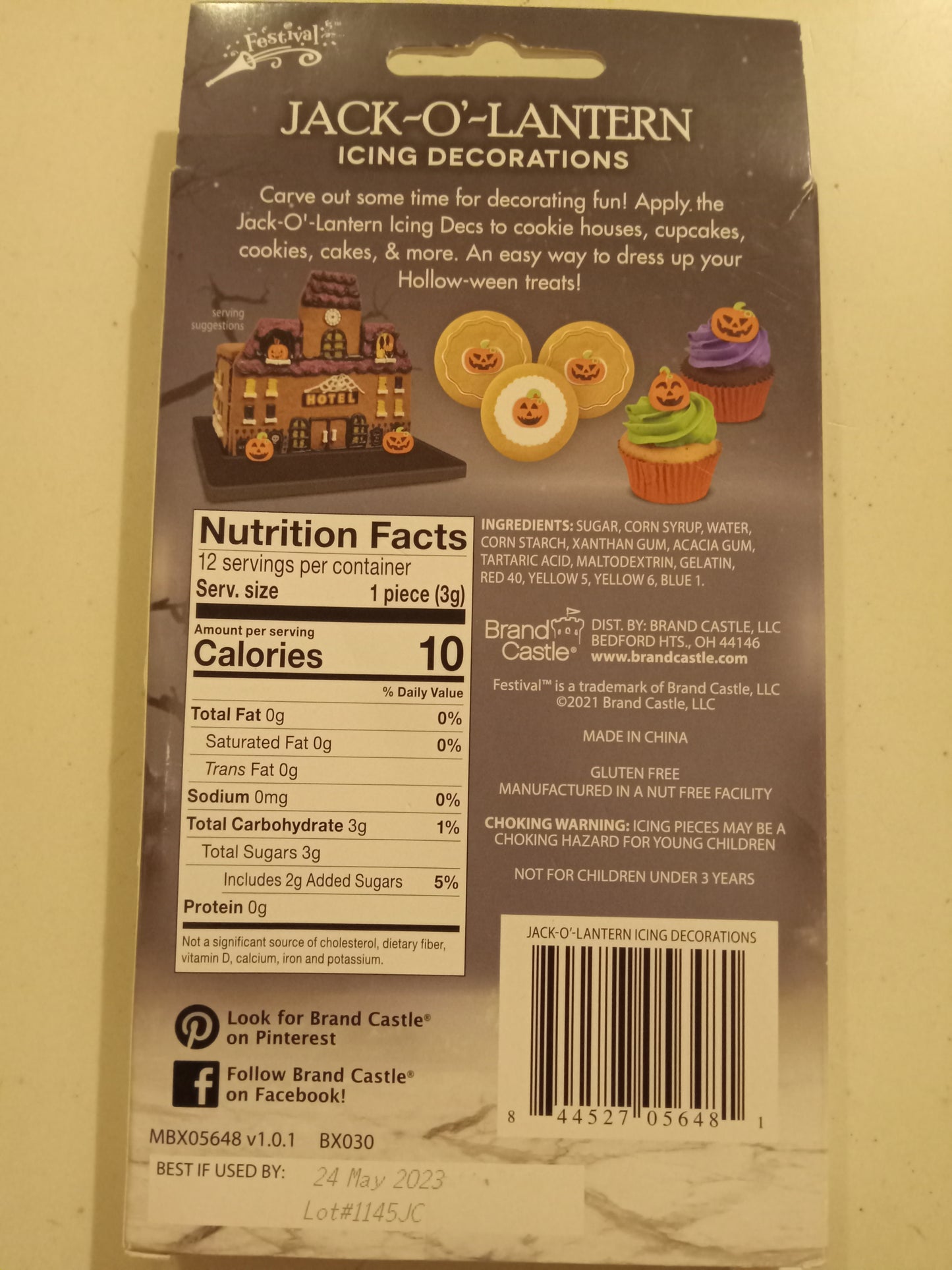 Jack O Lantern Pumpkin Icing Wilson Decorations Pumpkin Cupcake Cake Decor NEW