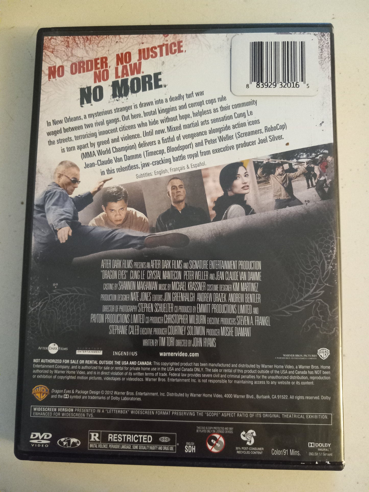 Dragon Eyes, DVD Movie, Widescreen, Rated R, Rare, USED.