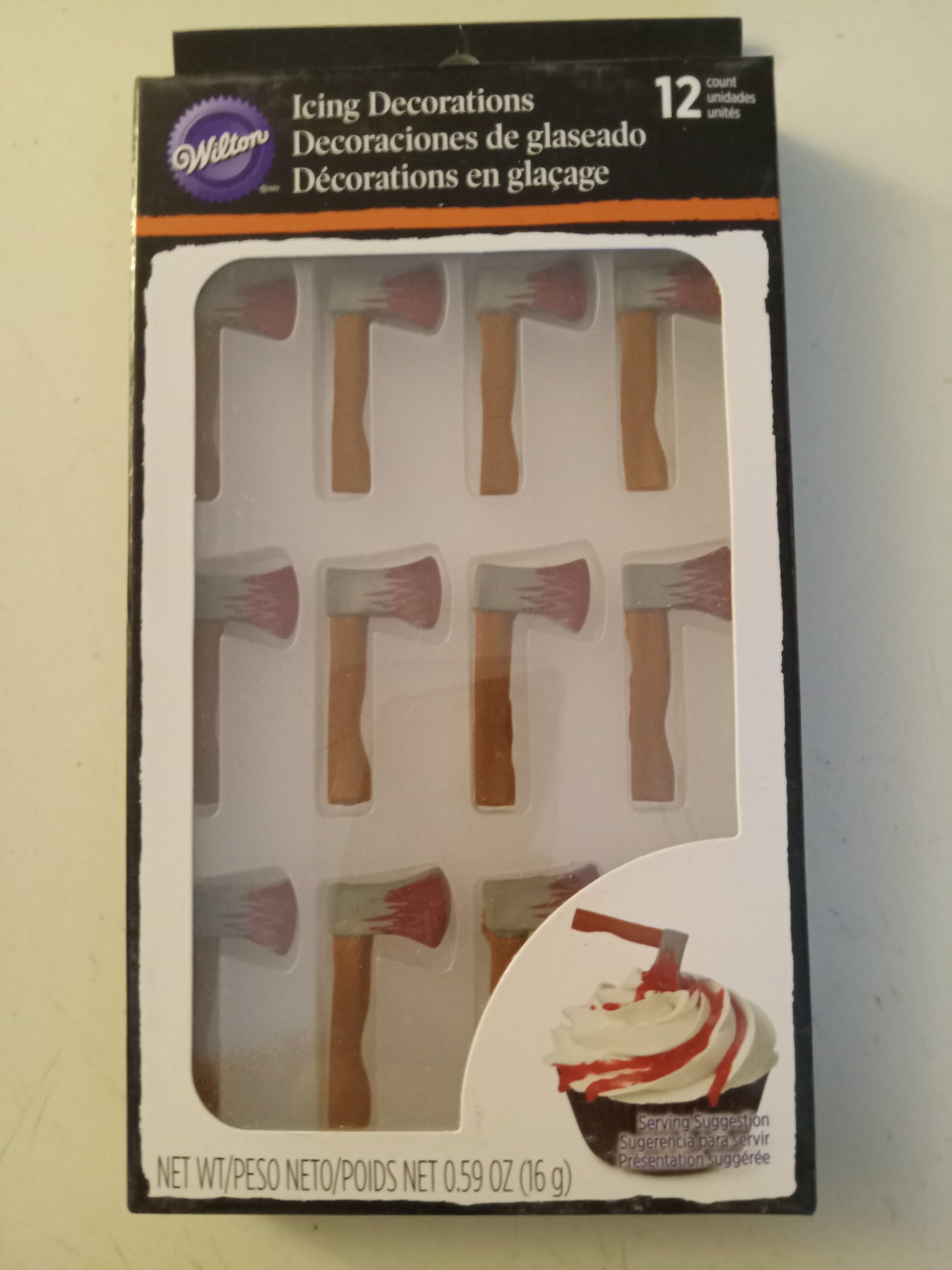 Hatchet Bloody Axe Wilson Icing Cupcake Cookies Cake Decorations Halloween Fun, NEW