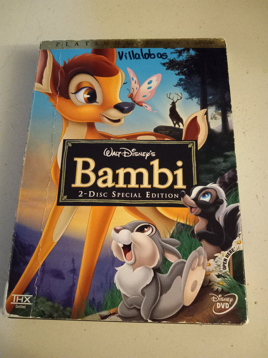 Bambi, Animated Disney Platinum Edition 2 Discs, DVD Movie, Fullscreen, Rated G, NEW/USED