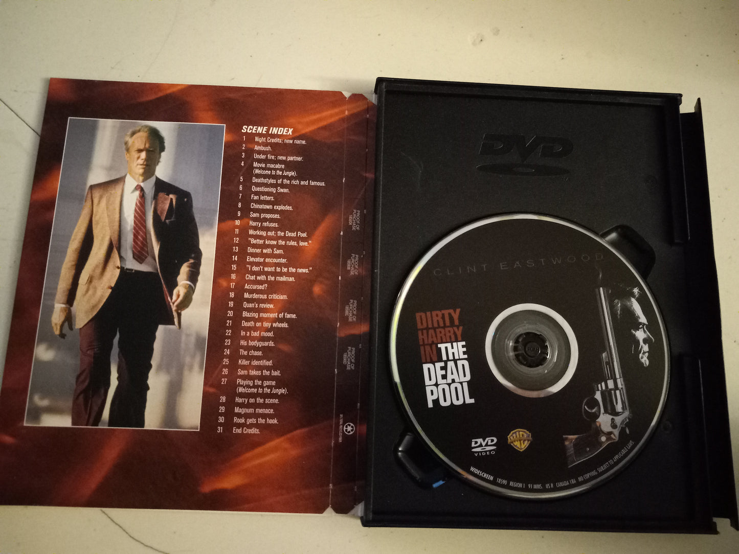 Dirty Harry In The Dead Pool, DVD Movie, Widescreen, Rated R, Rare USED