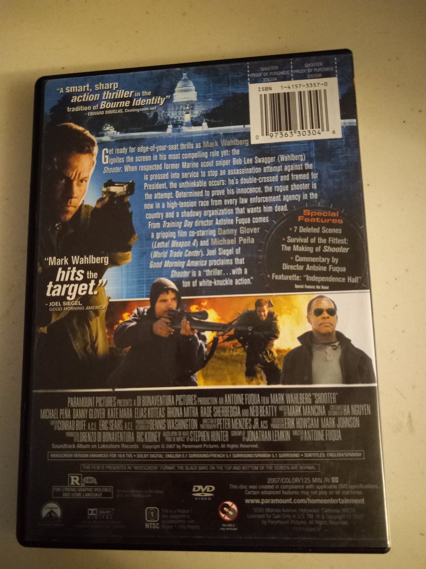 Shooter, DVD Movie, Mark Wahlberg Widescreen, Rated R, NEW/USED