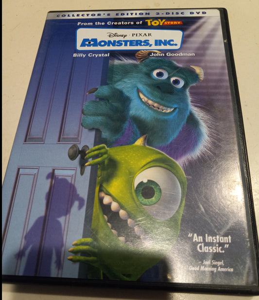 Monsters, INC. 2 Disk, Collectors Edition, DVD Movie, Rated G, Widescreen, USED