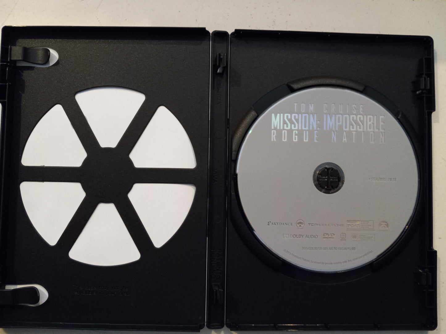 Mission Impossible Rogue Nation, DVD Movie, Tom Cruise Widescreen, Rated PG-13, USED