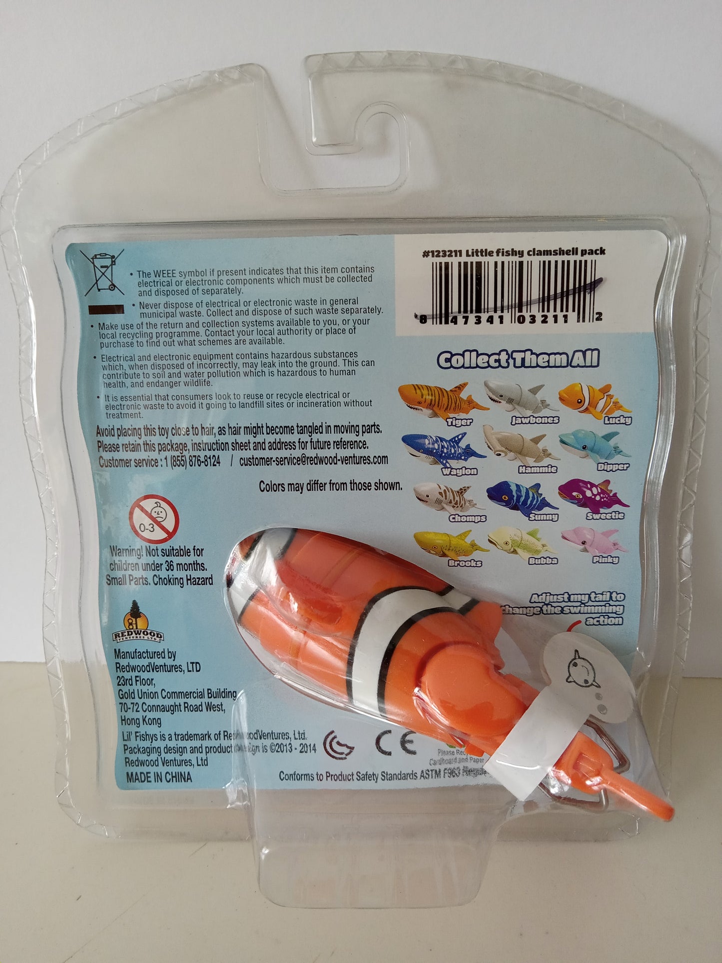 Lil' Fishys Motorized Water Pets "Lucky" Fish, Swims, Dives, Flips, Lifelike Movement, Rare NEW
