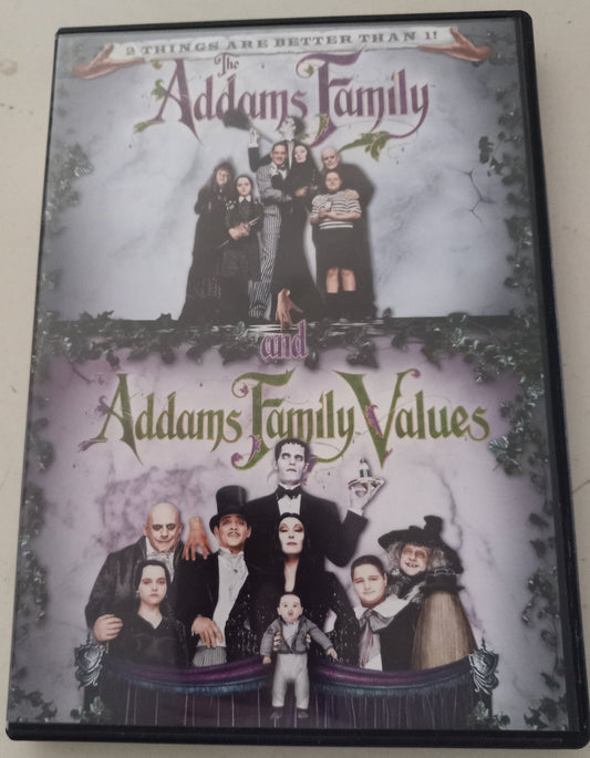 Addams Family & Addams Family Values, DVD 2 Movies, Widescreen, Rated PG-13, USED
