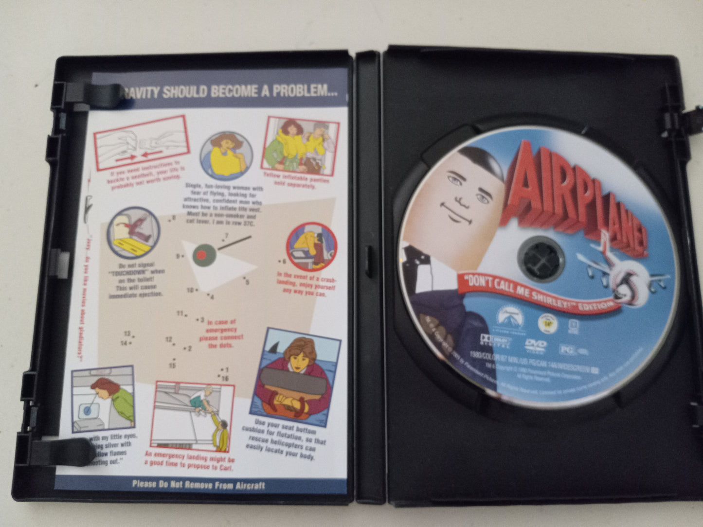 Airplane, Don't Call Me Shirley Edition, DVD Movie, Widescreen, Rated PG, USED