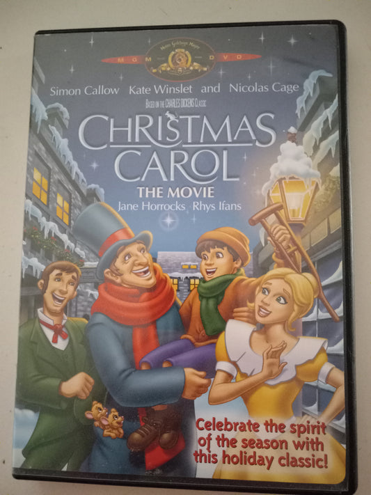 Christmas Carol The Movie, Animated 2001, Nicholas Cage, DVD Movie, Rated PG, Rare, NEW/USED