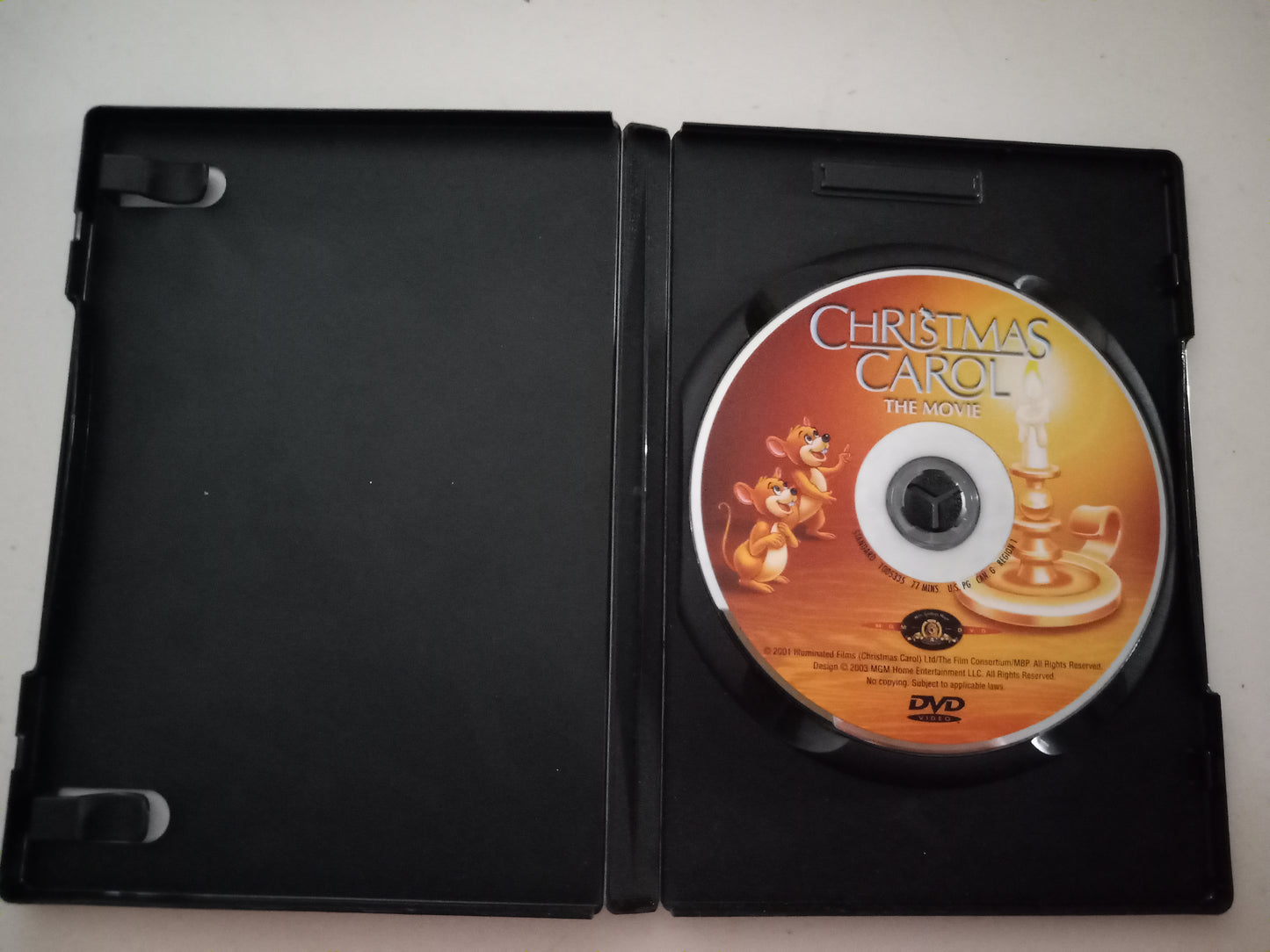 Christmas Carol The Movie, Animated 2001, Nicholas Cage, DVD Movie, Rated PG, Rare, NEW/USED