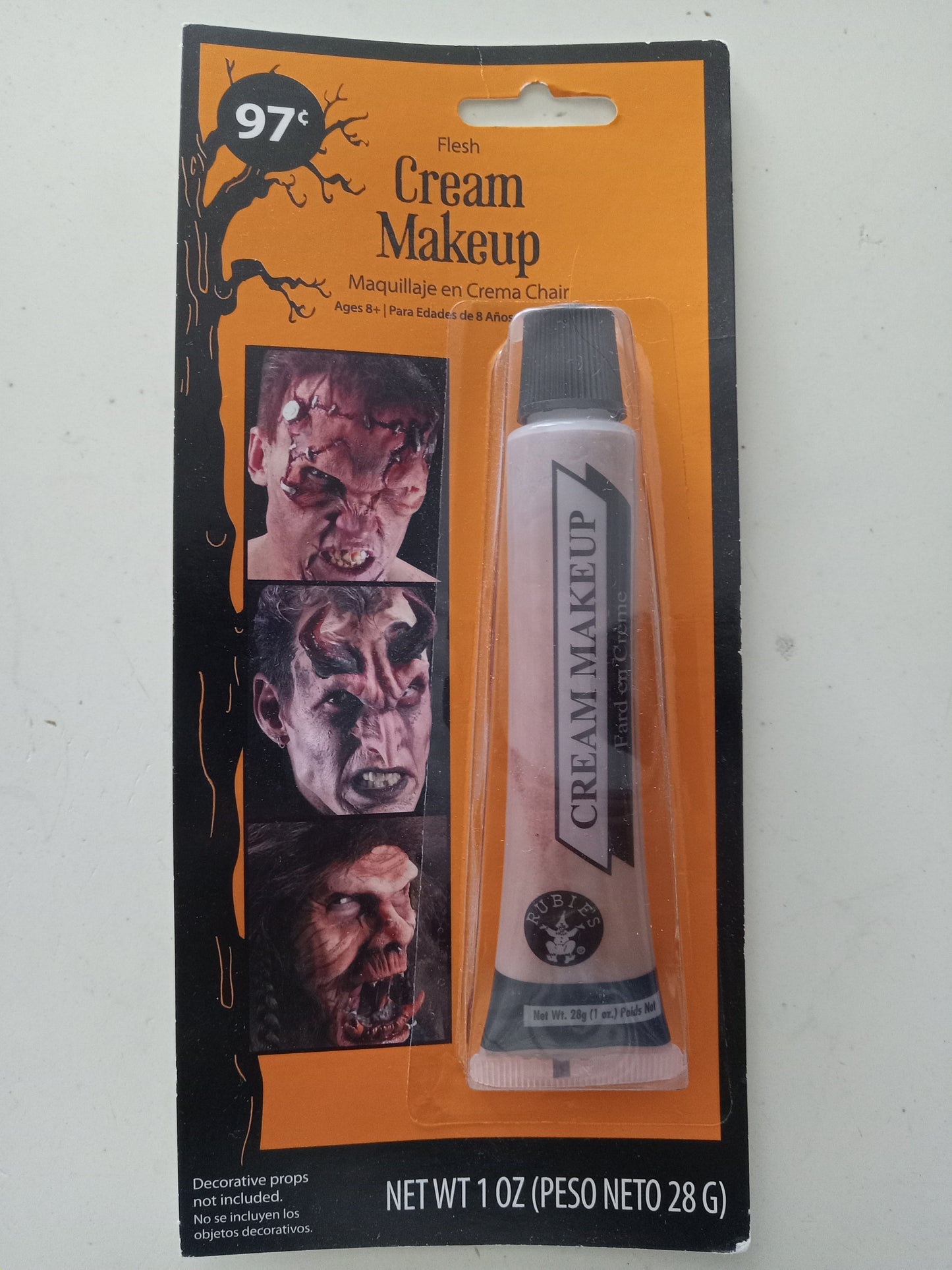 Flesh Cream Washable Makeup Rubies 1oz Cosplay Halloween Costume Accessory, NEW