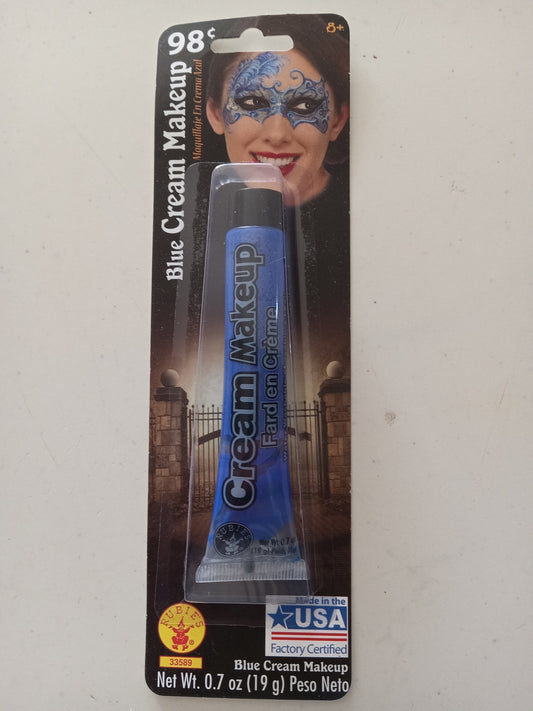 Blue Cream Washable Makeup Rubies 1oz Cosplay Halloween Costume Accessory, NEW