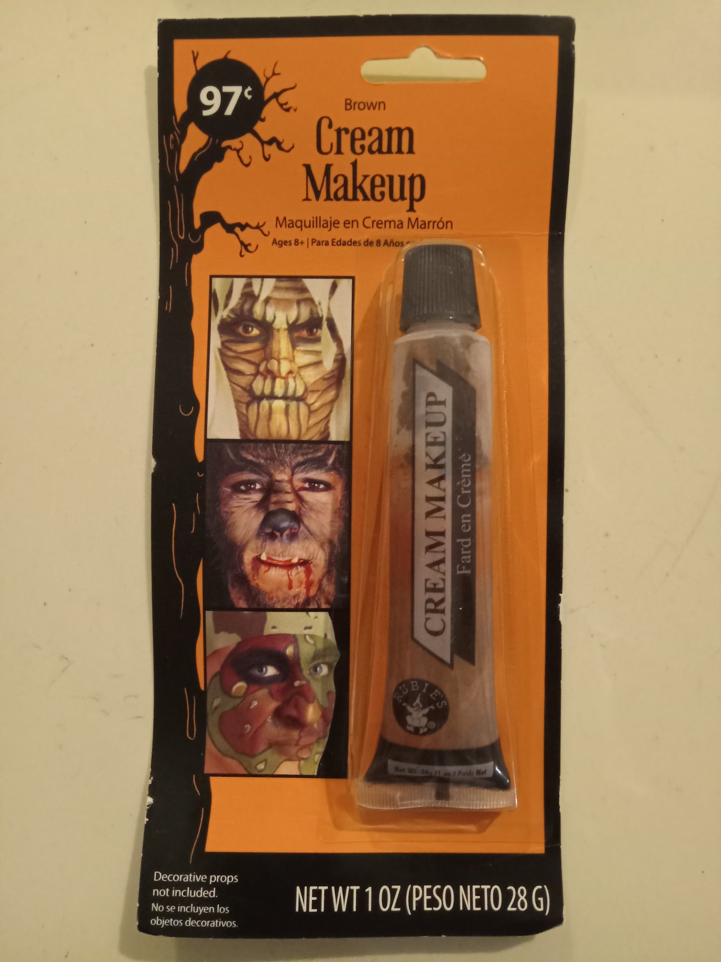 Brown Cream Washable Makeup Rubies 1oz Cosplay Halloween Costume Accessory, NEW