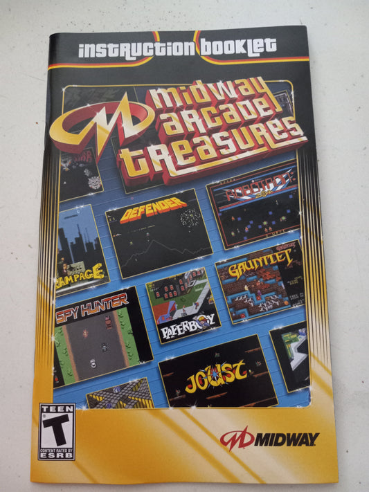 Midway Arcade Treasure, Playstation 2, Manual Only, USED