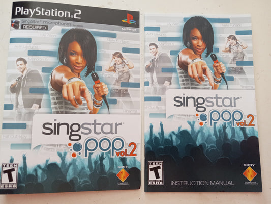 Singstar Pop Volume 2, Playstation 2, Cover Art + Manual Only, USED