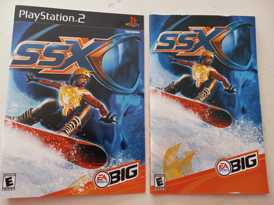 SSX, Playstation 2, Cover Art + Manual Only, USED