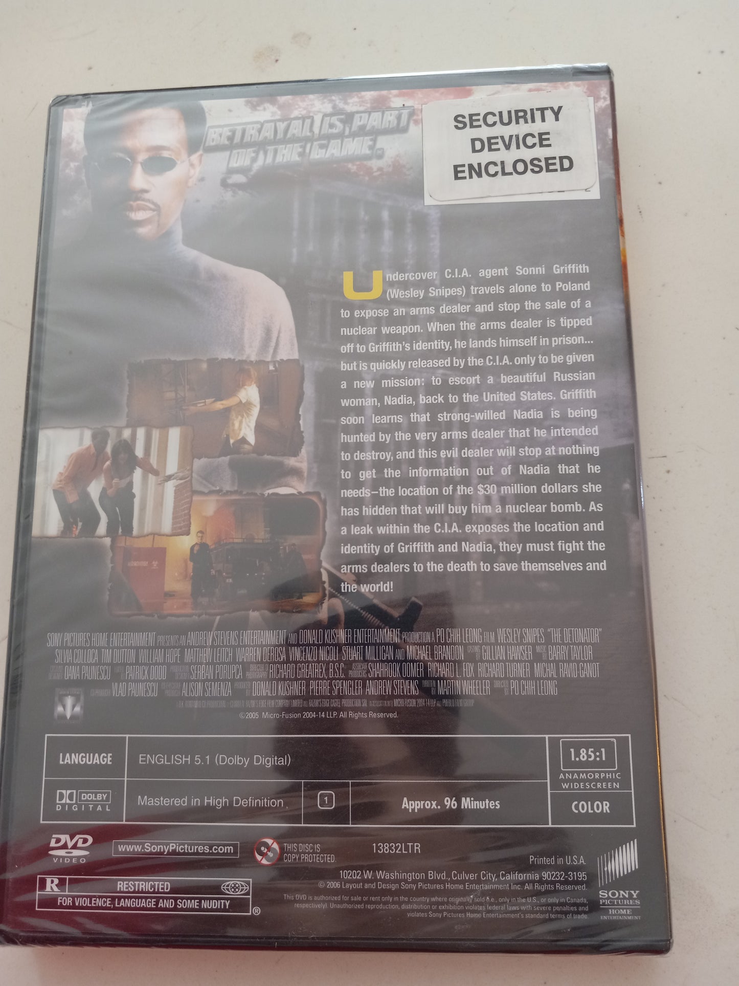 The Detonator, DVD Movie, Widescreen, Rated R, Rare NEW