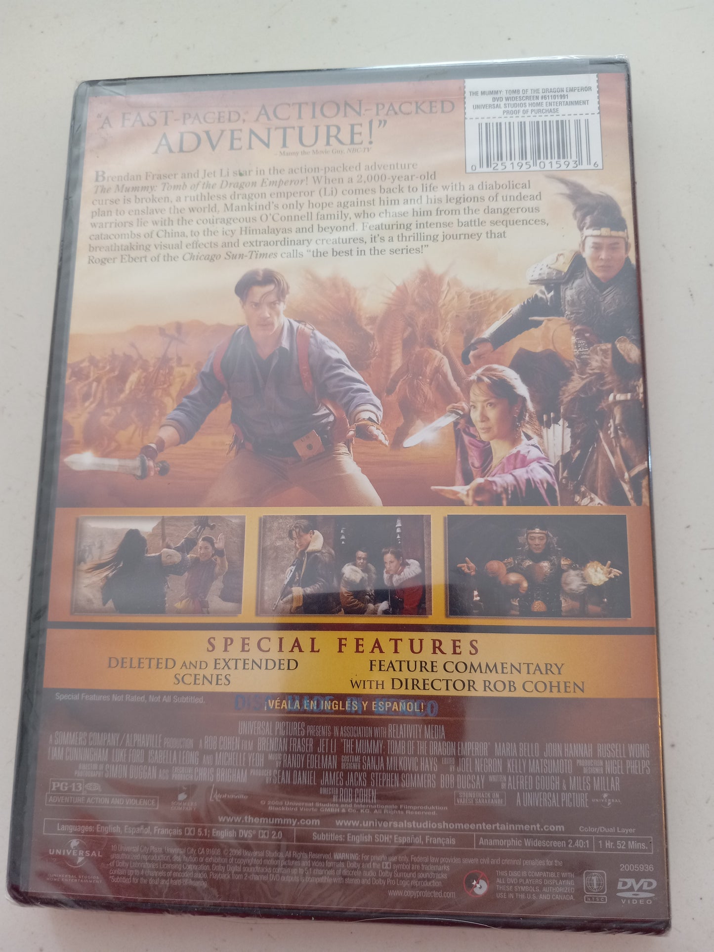 The Mummy Tomb Of The Dragon Emperor, DVD Movie, Brendan Fraser Widescreen/Fullscreen, 2 Disc Deluxe Ed. Rated PG-13, NEW/USED