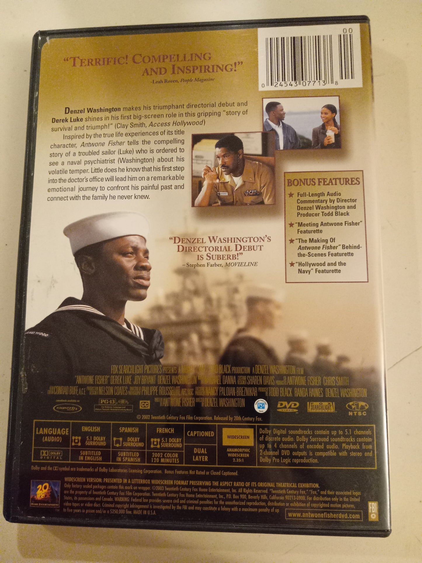 Antwone Fisher, DVD Movie, Full Screen/Widescreen, Rated PG-13, USED