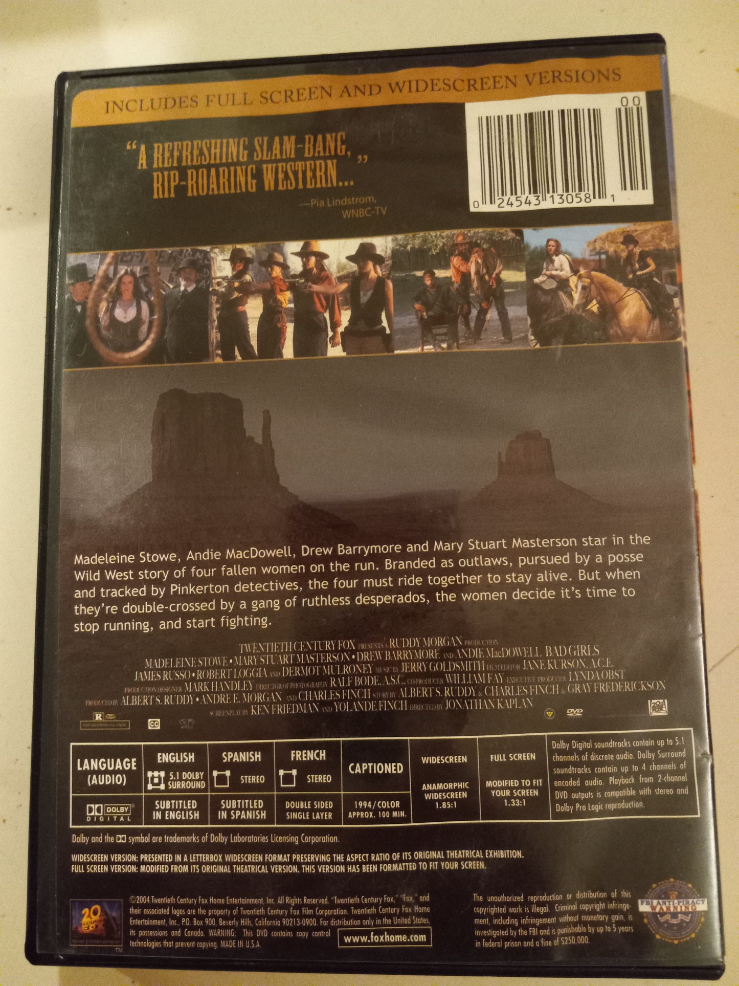 Bad Girls, DVD Movie, Extended Cut Widescreen, Fullscreen, Rated R, USED