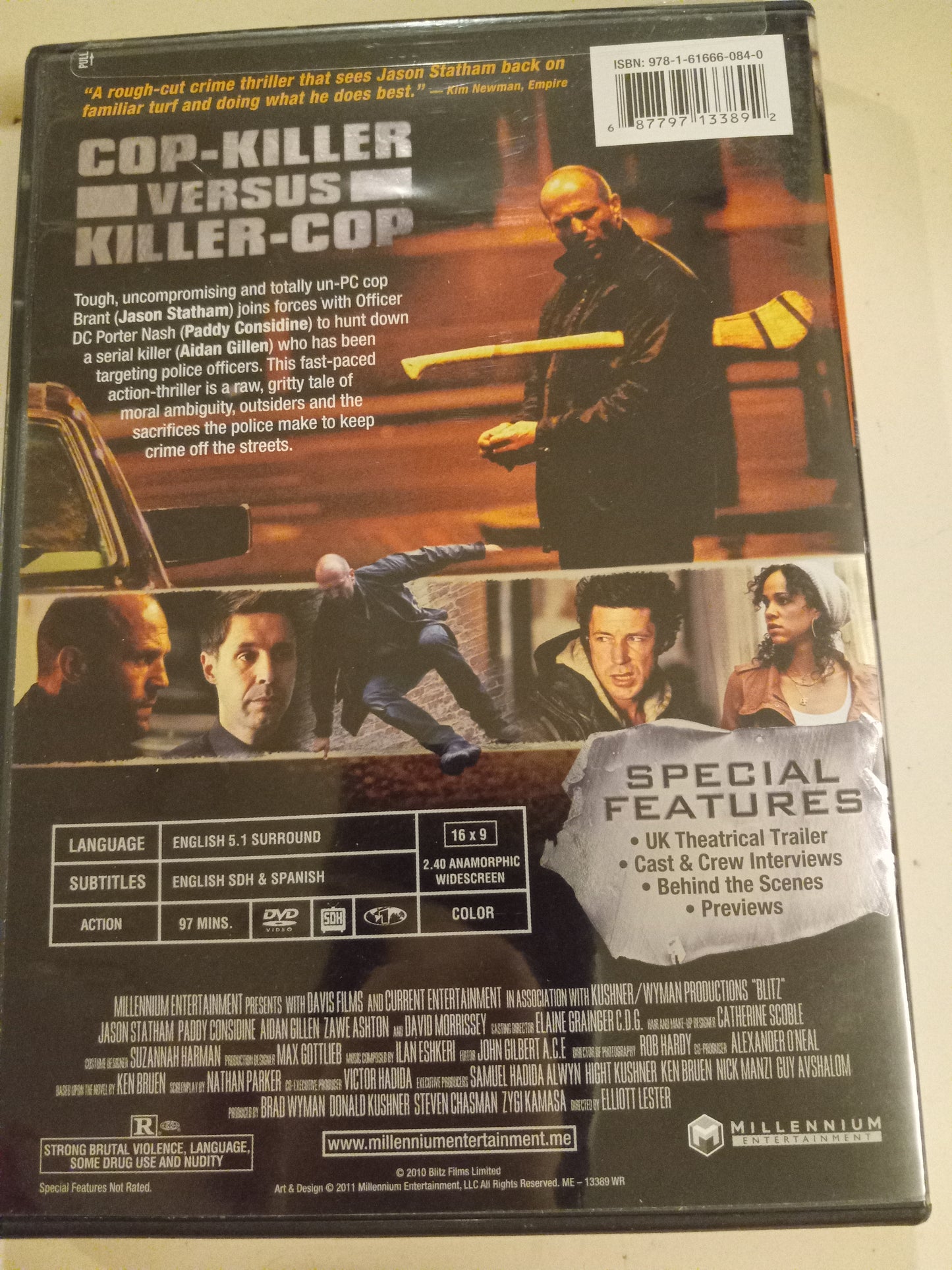 Blitz, DVD Movie, Jason Statham Widescreen, Rated R, USED