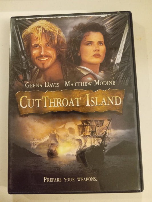 Cutthroat Cut Throat Island, DVD Movie, Widescreen, Rated PG-13, USED