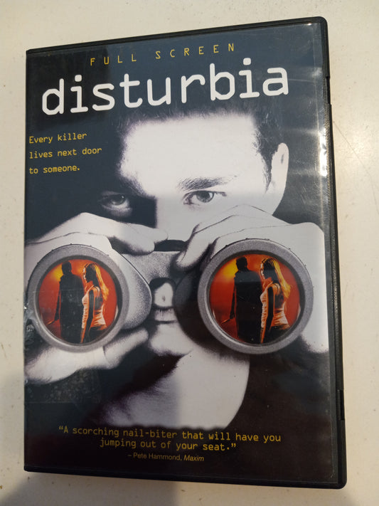 Disturbia, DVD Movie, Fullscreen, Rated PG-13, USED