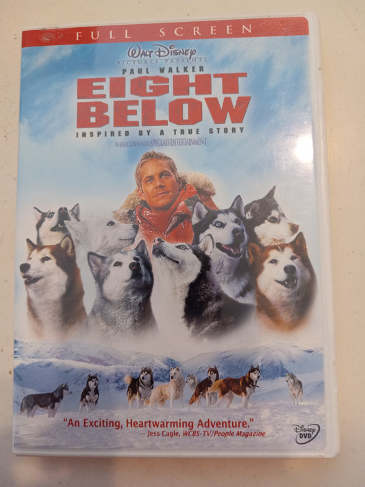 Eight 8 Below, DVD Movie, Fullscreen, Rated PG, USED
