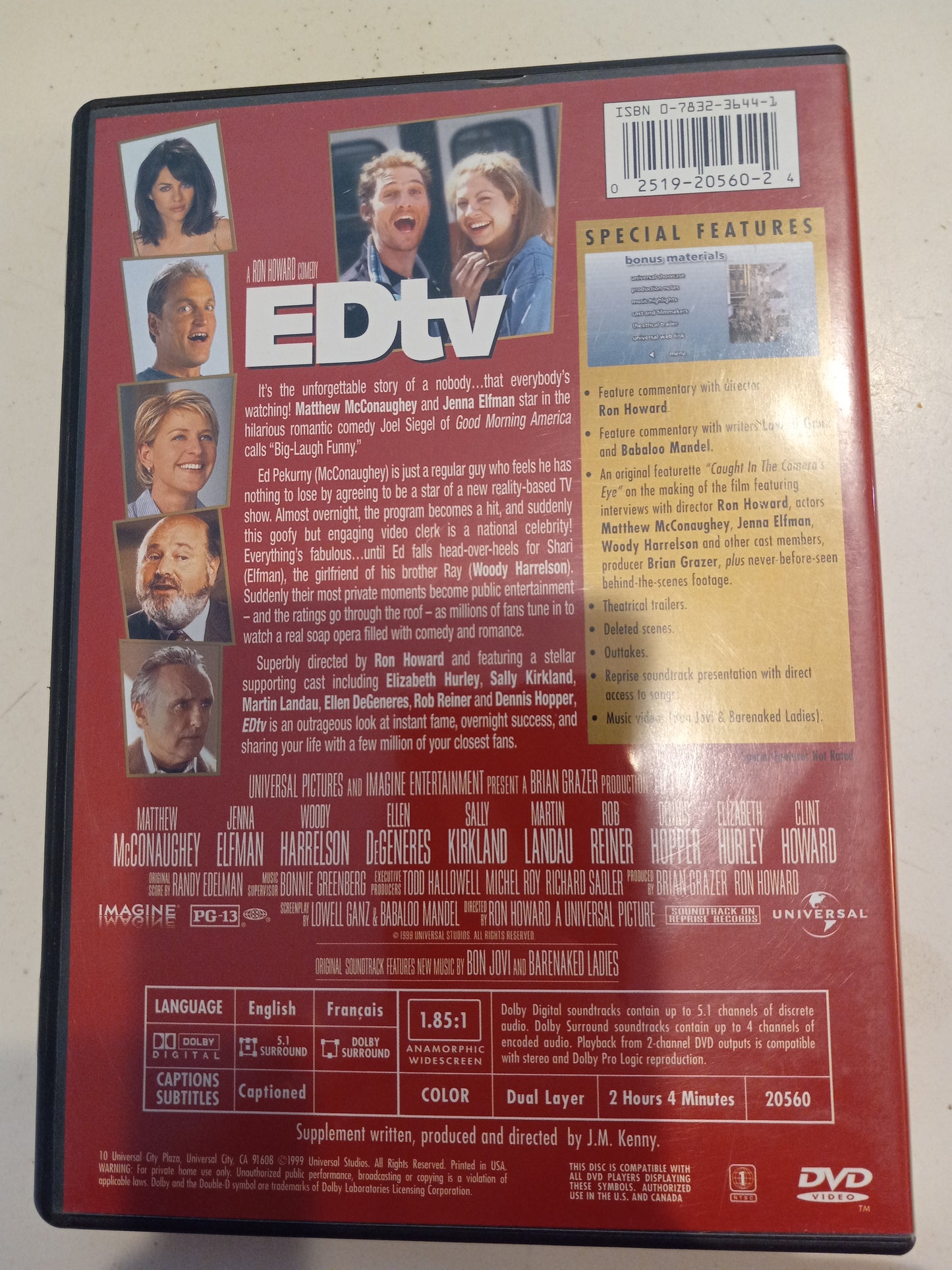 EDtv, Collector's Ed. DVD Movie, Widescreen, Rated PG-13, USED