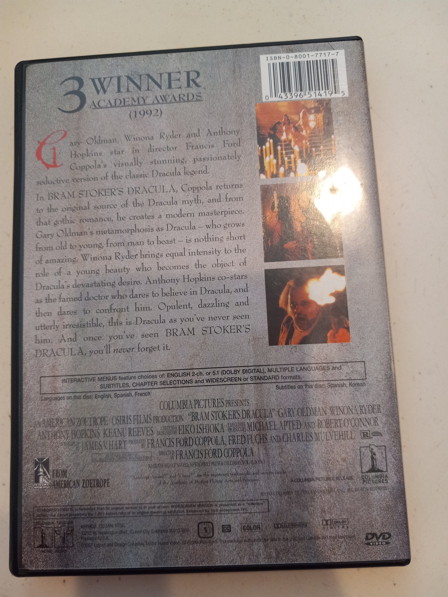 Dracula, DVD Movie, Widescreen, Rated R, USED
