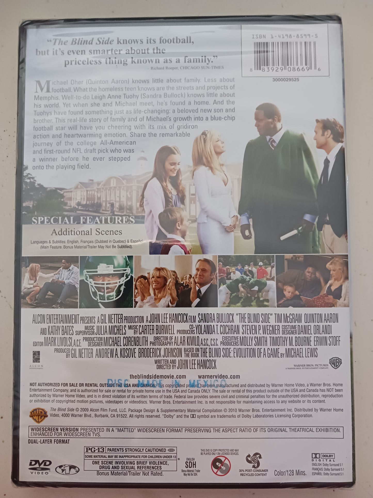 The Blind Side, DVD Movie, Sandra Bullock Widescreen, Rated PG-13, NEW/USED