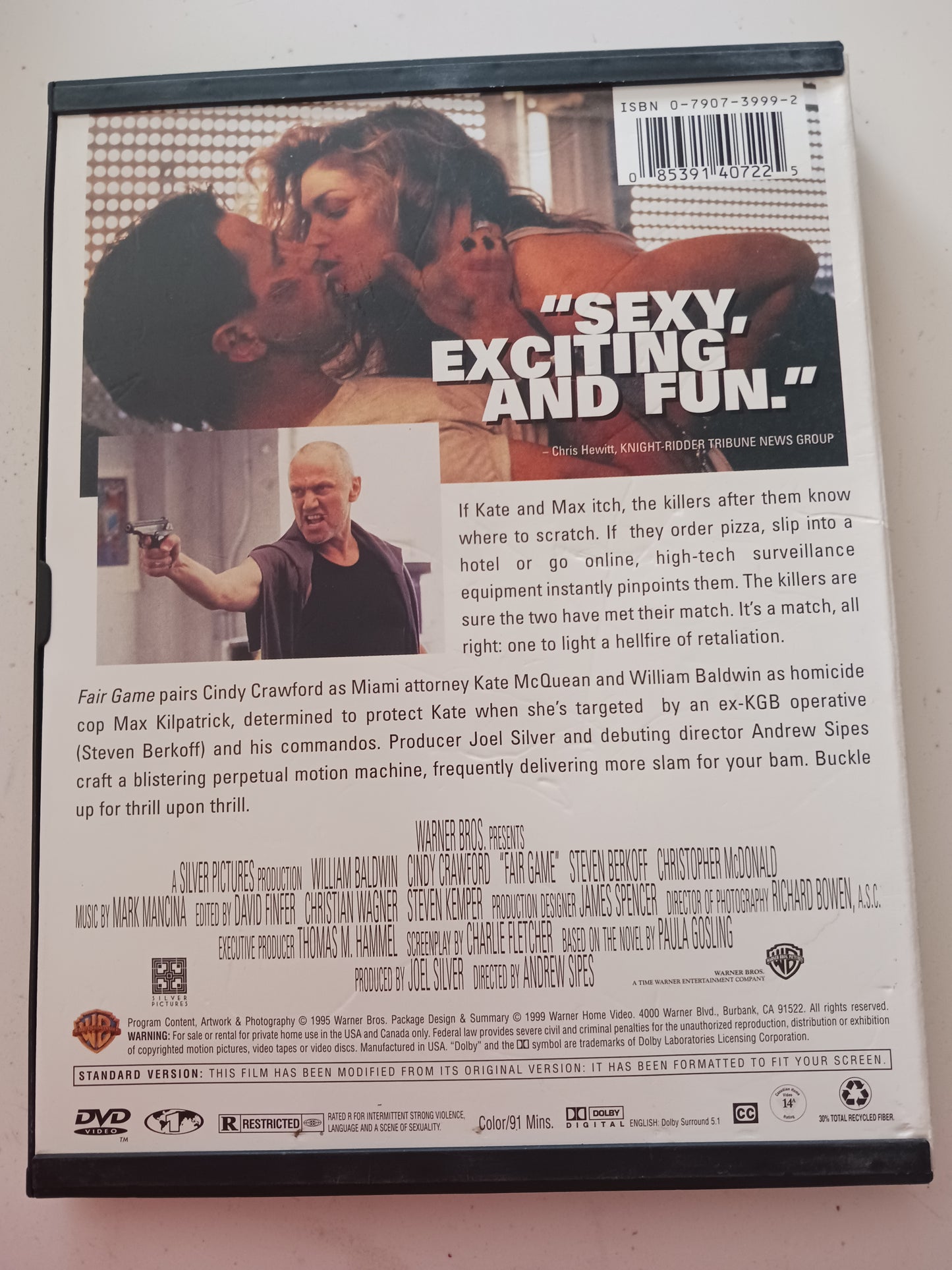 Fair Game, DVD Movie, Cindy Crawford Fullscreen, Rated R, USED