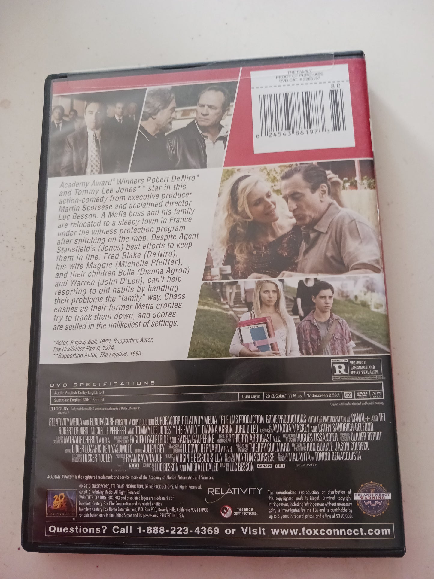 The Family, DVD Movie, Widescreen, Rated R, USED