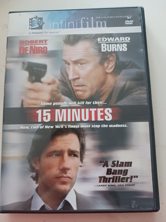 15 Fifteen Minutes, DVD Movie, Rated R, Widescreen, USED.