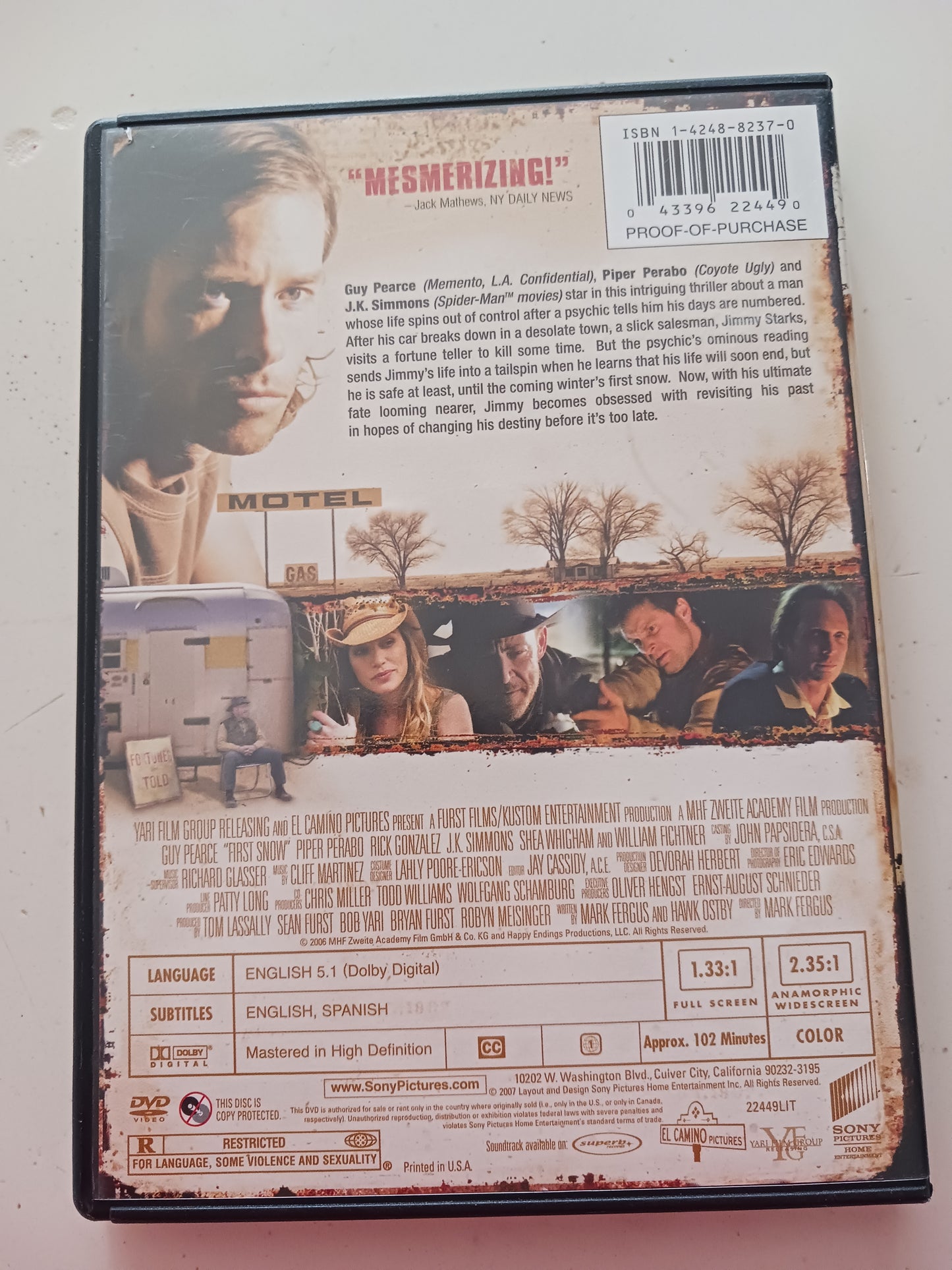 First Snow, DVD Movie, Widescreen, Rated R, USED