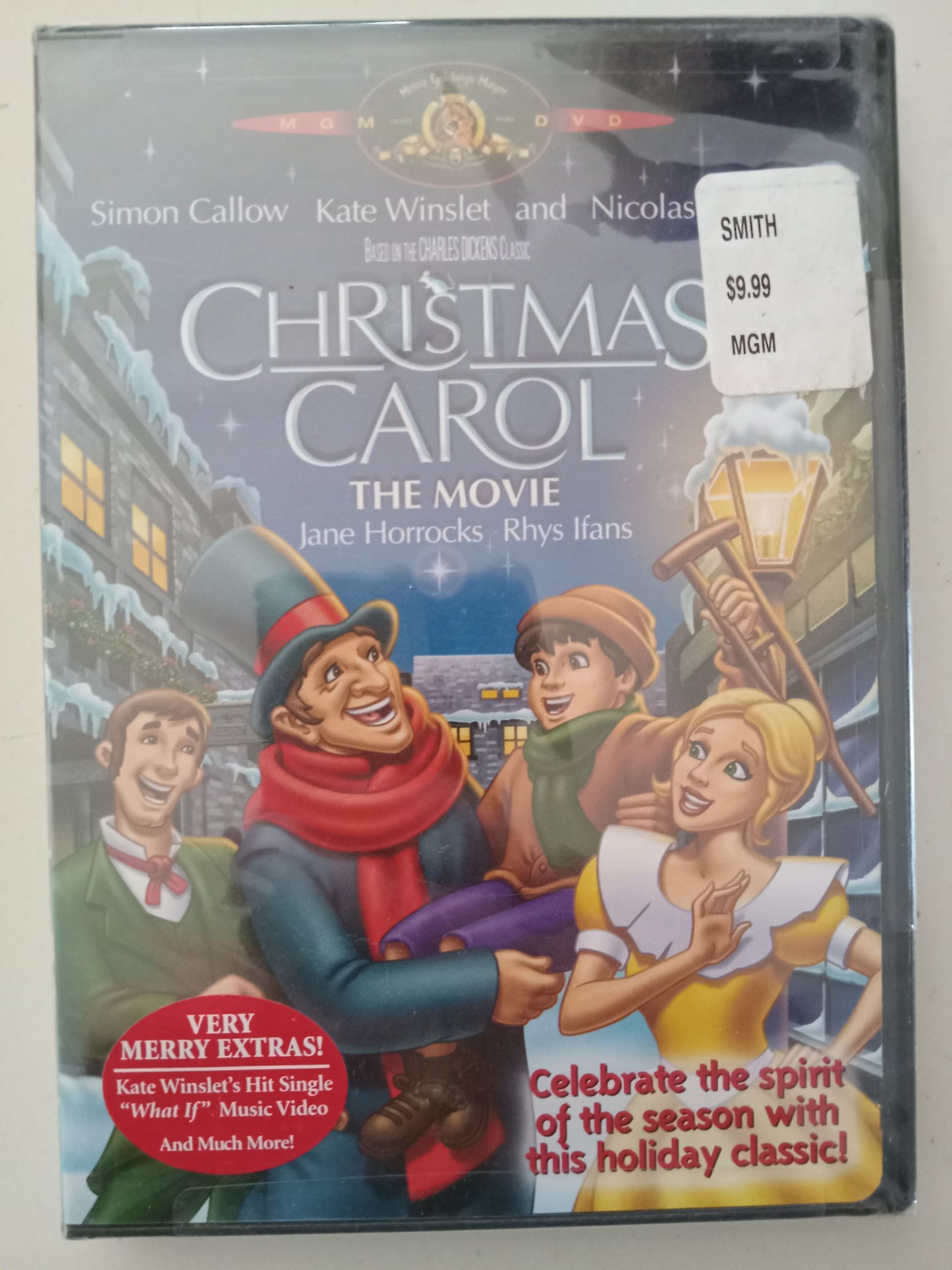 Christmas Carol The Movie, Animated 2001, Nicholas Cage, DVD Movie, Rated PG, Rare, NEW/USED