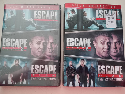 Escape Plan, Escape Plan 2 Hades, Escape Plan The Extractors, 3 DVD Movies, Widescreen, Rated R, NEW