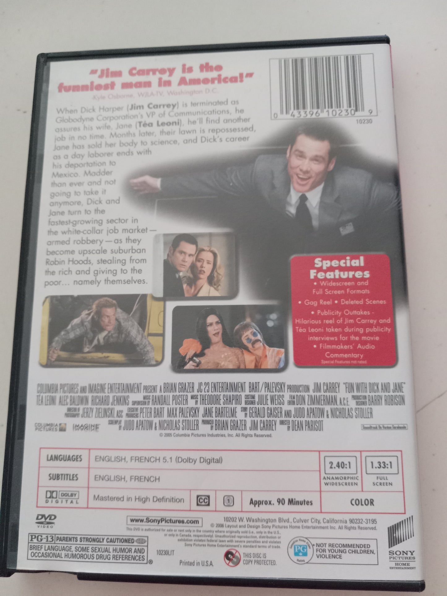 Fun With Dick And Jane, DVD Movie, Widescreen, Rated PG-13, USED