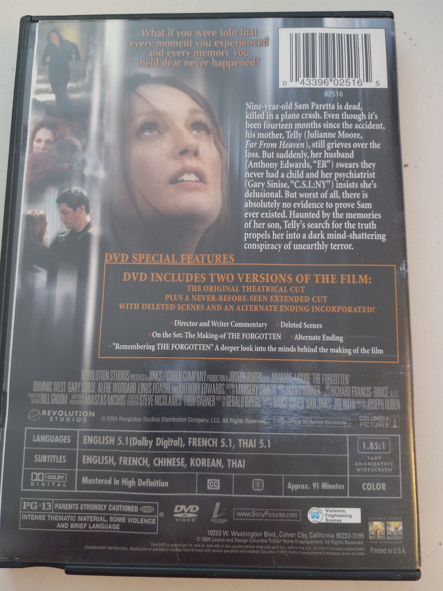 The Forgotten, DVD Movie, Widescreen, Rated PG-13, USED