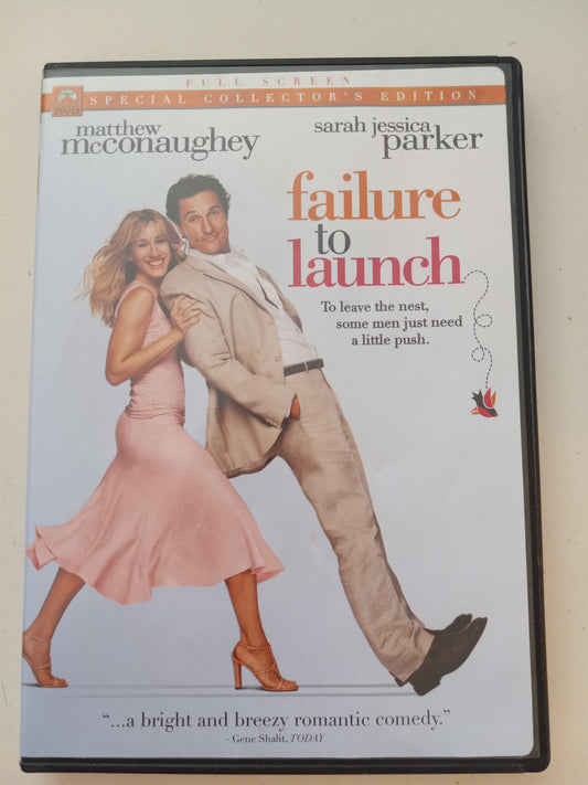 Failure To Launch, DVD Movie, Matthew McConaughey Fullscreen, Rated PG-13, USED