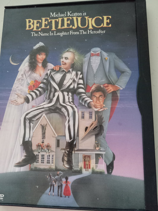 BeetleJuice, Beetle Juice DVD Movie, Michael Keaton Widescreen, Rated PG, USED