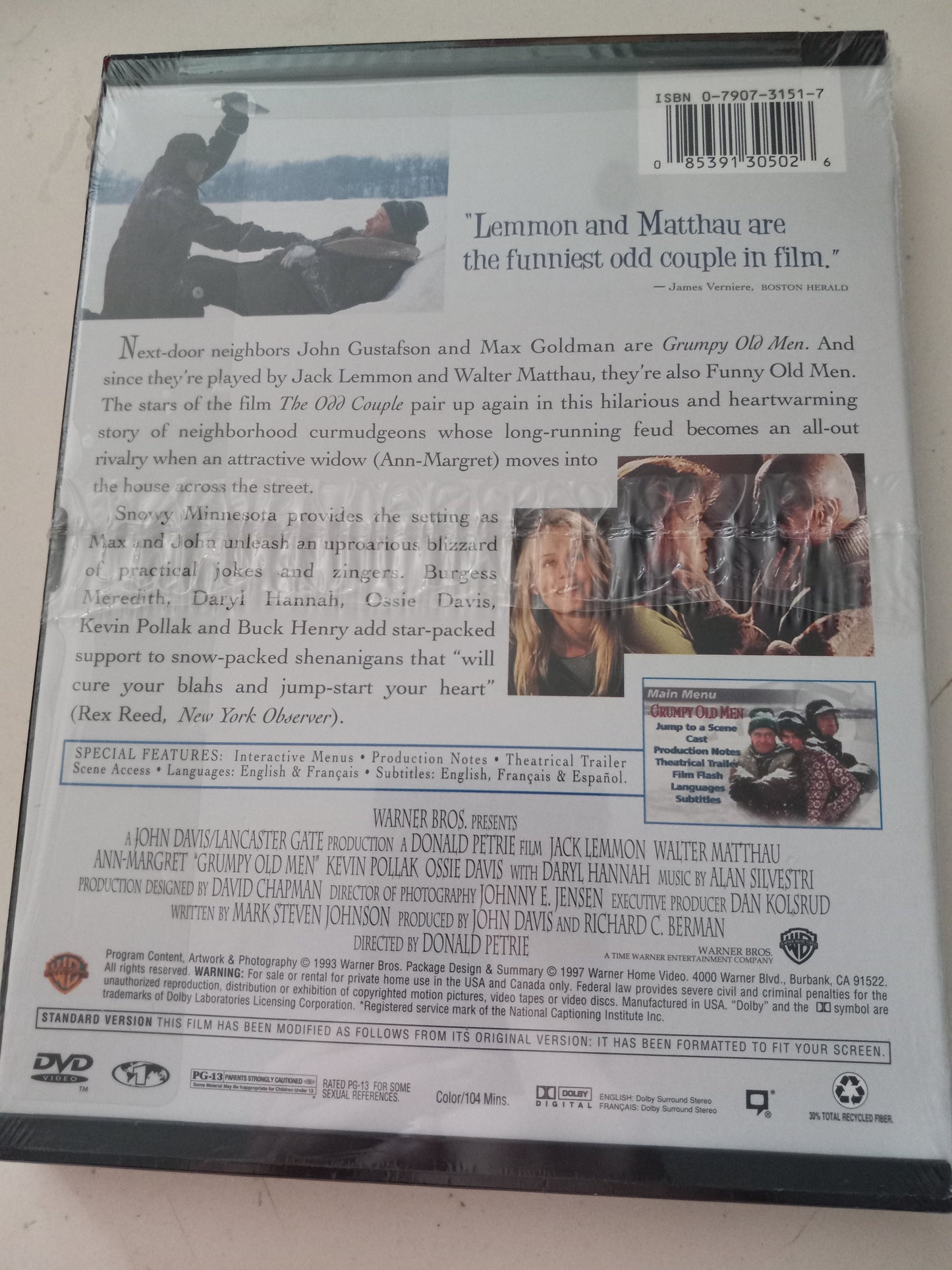 Grumpy Old Men, DVD Movie, Widescreen, Rated PG-13, NEW