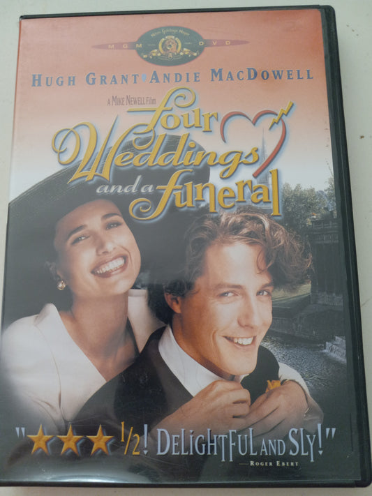 Four Weddings And A Funeral, DVD Movie, Widescreen, Rated R, USED