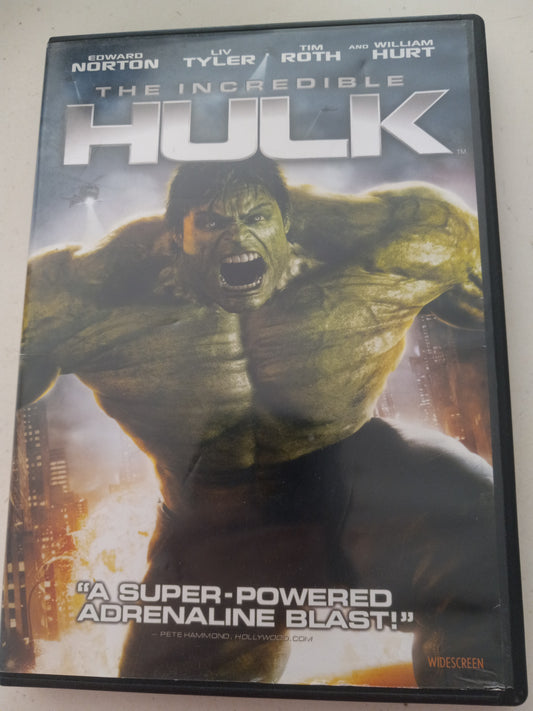 The Incredible Hulk, DVD Movie, Edward Norton Widescreen, Rated PG-13, USED.