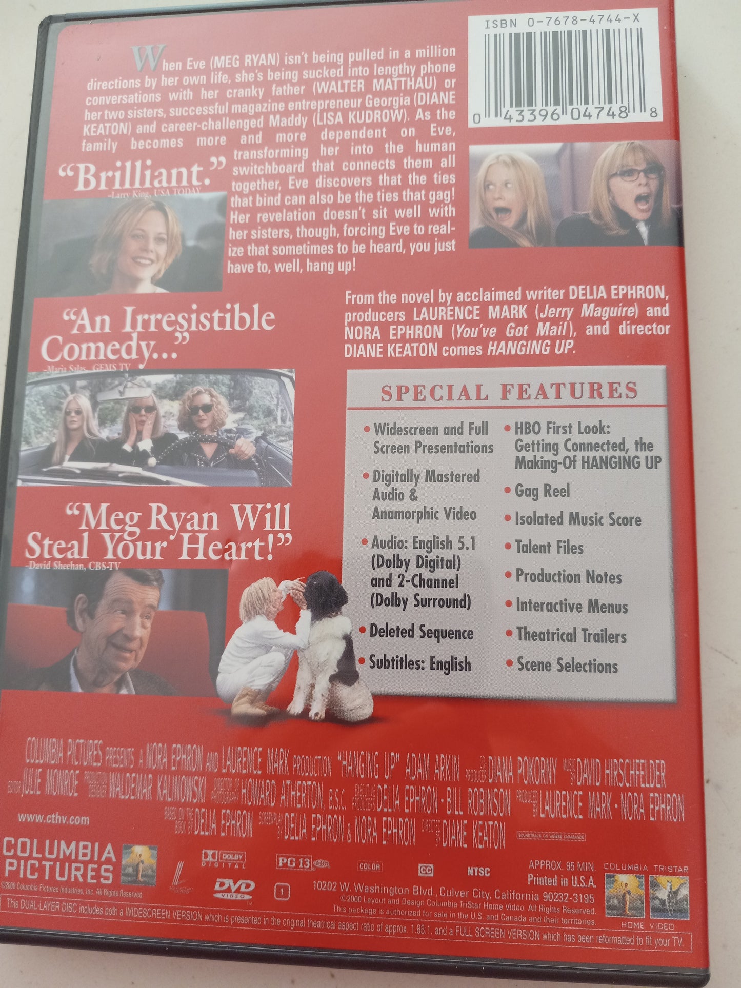Hanging Up, DVD Movie, Fullscreen, Rated PG-13, USED