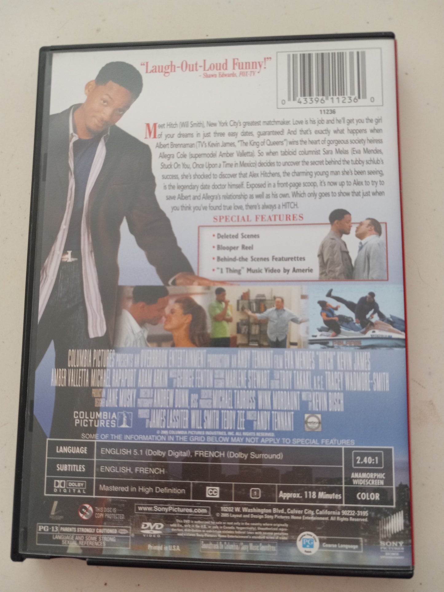 Hitch, DVD Movie, Widescreen, Rated PG-13, USED