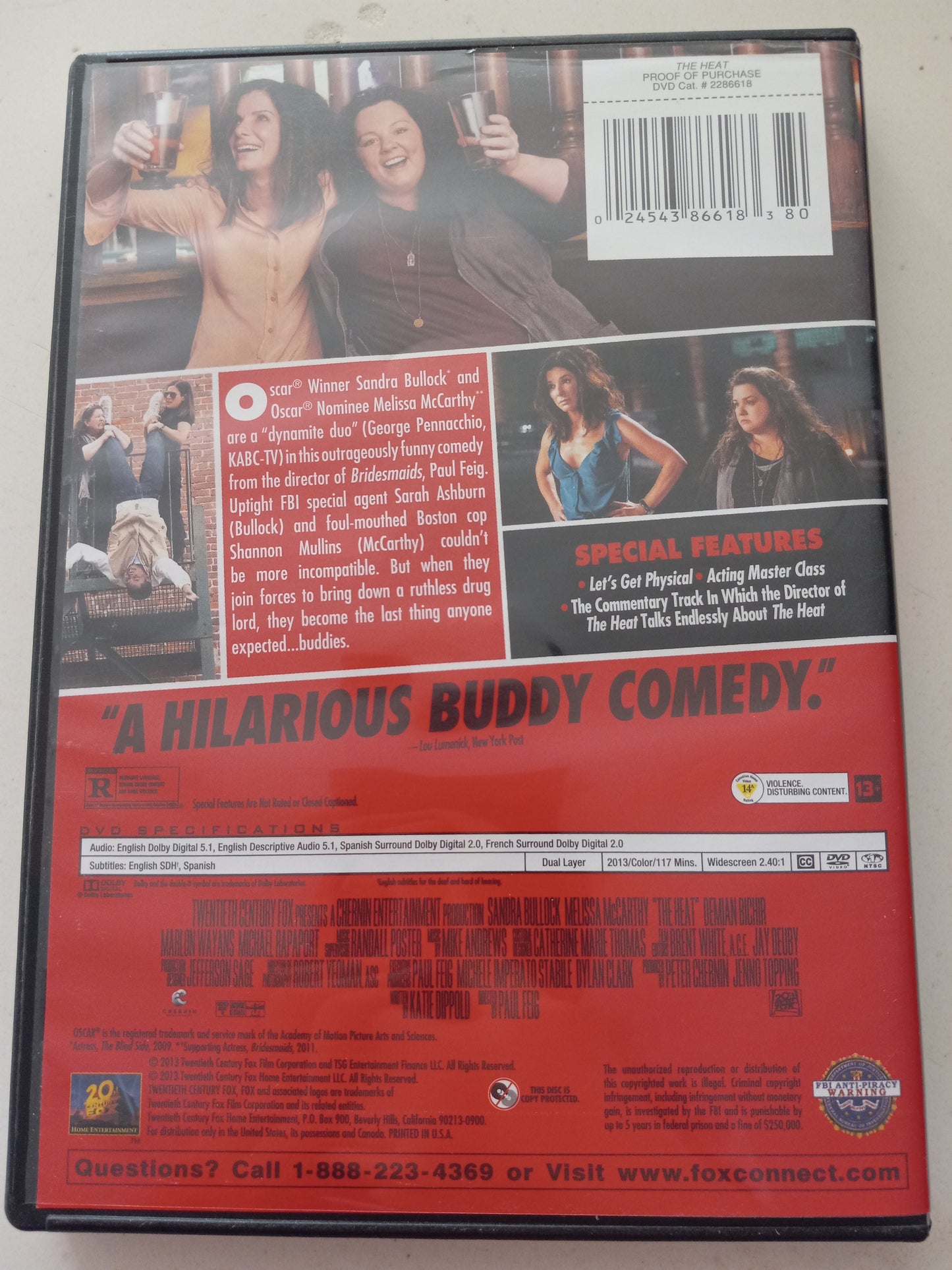 The Heat, DVD Movie, Widescreen, Rated R, USED
