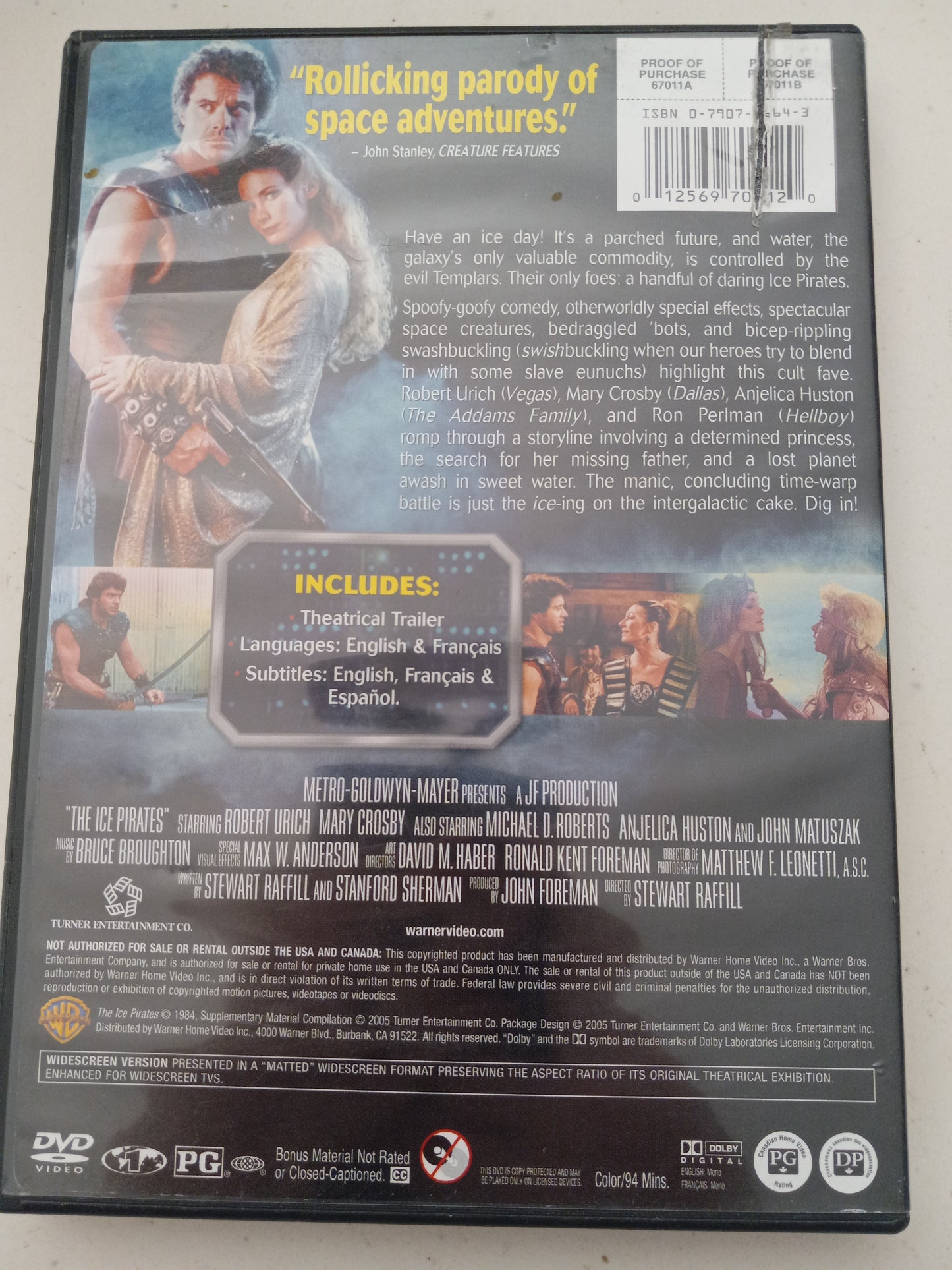 The Ice Pirates, DVD Movie, Widescreen, Rated PG, USED